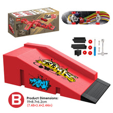 Load image into Gallery viewer, Finger Skateboard Skate Park Set Obstacle Course Fingerboard Realistic Simulation Portable Practice Set Professional Mini Skateboard Kid Toys for Boys