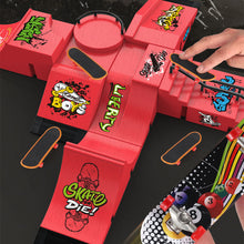 Load image into Gallery viewer, Finger Skateboard Skate Park Set Obstacle Course Fingerboard Realistic Simulation Portable Practice Set Professional Mini Skateboard Kid Toys for Boys