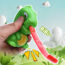 Load image into Gallery viewer, Frog Dinosaur Squeeze Toy with Sound Tongue Extension Stress Relief Funny Animal Squeeze Toy for Students Kids Office All Ages Interactive Toys
