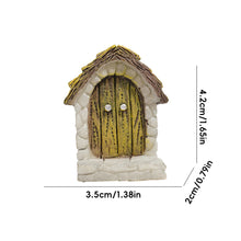 Load image into Gallery viewer, Fairy Door for Terrarium Miniature Wooden Door Decor Dollhouse Fairy Garden Mini Door Aquarium Fairy Garden Accessory
