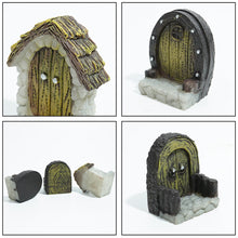 Load image into Gallery viewer, Fairy Door for Terrarium Miniature Wooden Door Decor Dollhouse Fairy Garden Mini Door Aquarium Fairy Garden Accessory