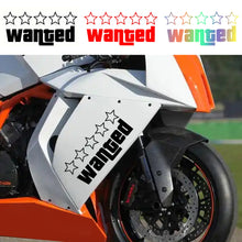 Load image into Gallery viewer, Reflective Wanted Star Car Motorcycle Sticker Decal Sticker Decoration Decals Vinyl Waterproof