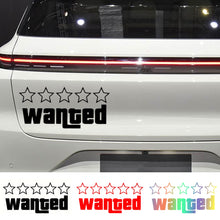 Load image into Gallery viewer, Reflective Wanted Star Car Motorcycle Sticker Decal Sticker Decoration Decals Vinyl Waterproof