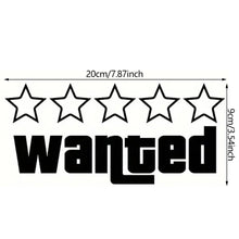 Load image into Gallery viewer, Reflective Wanted Star Car Motorcycle Sticker Decal Sticker Decoration Decals Vinyl Waterproof