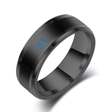Load image into Gallery viewer, Stainless Steel Temperature Ring Smart Temperature Sensing Accessory Titanium Steel Intelligent Temperature Sensitive Rings Gift For Women Men