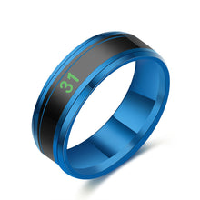 Load image into Gallery viewer, Stainless Steel Temperature Ring Smart Temperature Sensing Accessory Titanium Steel Intelligent Temperature Sensitive Rings Gift For Women Men