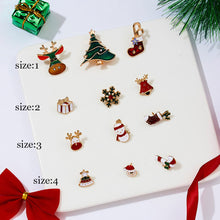 Load image into Gallery viewer, 3pcs/set Christmas Tree Elk Snowman Alloy Brooch Fashionable Christmas Corsage Jewelry Accessory Party Festival Gift