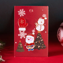 Load image into Gallery viewer, 3pcs/set Halloween Christmas Snowman Brooch Santa Claus Bell Elk Oil-Dripping Corsages Enamel Pins Jewelry Accessories Gift