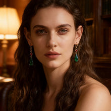 Load image into Gallery viewer, Fashion Elegant Alloy Emerald Earrings Anime Peripheral Howl's Moving Castle Jewelry Accessories Festival Gift