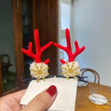 Load image into Gallery viewer, Christmas Antler Hair Clip Plush Hair Accessory Headwear Cute Barrettes Christmas Decoration Festival Gift For Women Girl