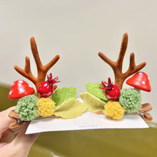 Load image into Gallery viewer, Christmas Antler Hair Clip Plush Hair Accessory Headwear Cute Barrettes Christmas Decoration Festival Gift For Women Girl