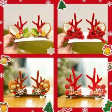 Load image into Gallery viewer, Christmas Antler Hair Clip Plush Hair Accessory Headwear Cute Barrettes Christmas Decoration Festival Gift For Women Girl