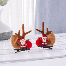 Load image into Gallery viewer, Christmas Antler Hairclip Cartoon Hair Accessory Cute Barrettes Santa Snowman Hairpin Party Decoration Christmas Gift
