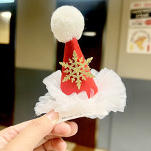 Load image into Gallery viewer, Christmas Hat Shape Hairpin Hair Barrettes Cute Accessories Headdresses Hair Clips Party Decoration Christmas Gift
