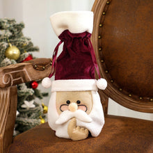 Load image into Gallery viewer, Snowman Wine Bottle Bag Suede Sealed Gift Bag Pouch Christmas Decoration For Party Festival Gift
