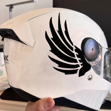 Load image into Gallery viewer, 2Pcs Creative Helmet Sticker Wings Feathers Design Removable Vinyl ReflectionDecal for Motorcycle Electric Bike Decoration