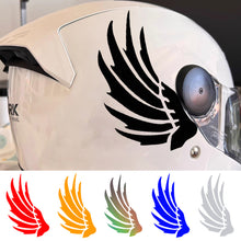 Load image into Gallery viewer, 2Pcs Creative Helmet Sticker Wings Feathers Design Removable Vinyl ReflectionDecal for Motorcycle Electric Bike Decoration