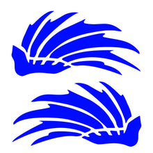 Load image into Gallery viewer, 2Pcs Creative Helmet Sticker Wings Feathers Design Removable Vinyl ReflectionDecal for Motorcycle Electric Bike Decoration