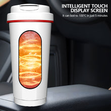 Load image into Gallery viewer, Portable 12V/24V 500ml Smart Car Heating Cup 316 Stainless Steel Electric Kettle for Vehicle Auto Boiling Water Warmer Bottle Thermos for Travel Office