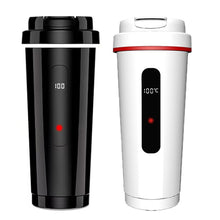 Load image into Gallery viewer, Portable 12V/24V 500ml Smart Car Heating Cup 316 Stainless Steel Electric Kettle for Vehicle Auto Boiling Water Warmer Bottle Thermos for Travel Office