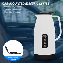 Load image into Gallery viewer, Universal 1.2L 1.5L Large Capacity Smart Car Heating Cup Car Electric Kettle 12V/24V Stainless Steel Water Boiler Thermos for Truck Travel Office Vehicle