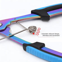 Load image into Gallery viewer, Stainless Steel Color Titanium Dual-Color Eagle Mouth Fish Control Pliers Multifunction Hook Remover Line Cutter Split Ring Opener Lure Pliers Fishing Accessory