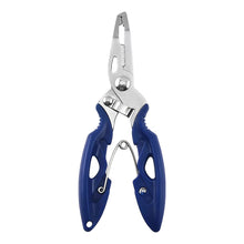 Load image into Gallery viewer, Stainless Steel Color Titanium Dual-Color Eagle Mouth Fish Control Pliers Multifunction Hook Remover Line Cutter Split Ring Opener Lure Pliers Fishing Accessory