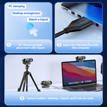 Load image into Gallery viewer, 4K HD USB Plug PlayWebcam for Laptop & Desktop Auto-Focus Streaming Camera for Online Classes Live Video