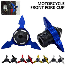 Load image into Gallery viewer, 2Pcs Aluminium CNC Motorcycle Front Fork Frame Sliders Anti Collision Cup Sturdy Accessory Motorbike Wheel Crash Pads Protector