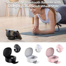 Load image into Gallery viewer, Phone Bluetooth Remote with Charging Case Scroll Wheel Style E-book Page Turner Video Scroller Ring Multi-Function Control Device-JX12