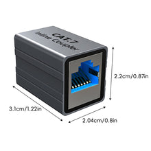 Load image into Gallery viewer, 1PC CAT.7 Aluminum Alloy Ethernet Coupler Stable Anti-Interference Connector Long Distance Network Adapter High Speed Data Transmission