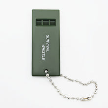 Load image into Gallery viewer, Triple Frequency Survival Whistle with Keychain High-Pitch Emergency Safety Whistle for Outdoor Camping and Wilderness Rescue