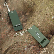 Load image into Gallery viewer, Triple Frequency Survival Whistle with Keychain High-Pitch Emergency Safety Whistle for Outdoor Camping and Wilderness Rescue