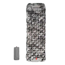 Load image into Gallery viewer, 190X60X5CM TPU Diamond Pattern Foot Pump Inflatable Mattress With Built-In Pillow Portable Outdoor Camping Waterproof Anti-Moisture Air Pad