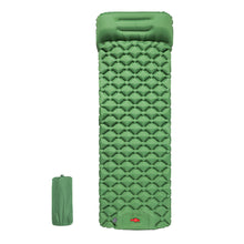 Load image into Gallery viewer, 190X60X5CM TPU Diamond Pattern Foot Pump Inflatable Mattress With Built-In Pillow Portable Outdoor Camping Waterproof Anti-Moisture Air Pad