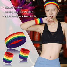 Load image into Gallery viewer, Sport Wristband And Headband Combo Set Sweat-Absorbing Breathable Protection Running Fitness Ball Games Equipment
