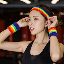 Load image into Gallery viewer, Sport Wristband And Headband Combo Set Sweat-Absorbing Breathable Protection Running Fitness Ball Games Equipment