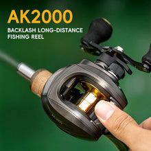 Load image into Gallery viewer, Lure Baitcasting Reel Magnetic Brake Anti-Backlash System Long Cast Full Metal Spool Water Drop Reel Fishing Tackle Accessories-AK2000