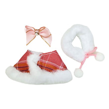 Load image into Gallery viewer, For Mini Labubu 4.0 Clothing Pink Cape With Pearl Ribbon Bow Hair Accessory Set For 10.5cm Labubu V4 Doll Clothes Outfit Accessories