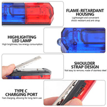 Load image into Gallery viewer, LED Shoulder Night Safety Warning Light Shoulder Clip Light Sanitation Worker Patrol Alarm Flash Signal Strobe Red Blue Lamp