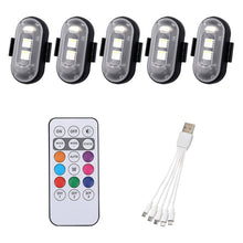 Load image into Gallery viewer, RGB LED Motorcycle Strobe Lights Wireless Signal Light LED Flash Position Wireless Light Aircraft Airplane Helicopter Warning Lights