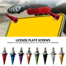 Load image into Gallery viewer, Motorcycle Sharp M6 Threaded Tips Screw Modified Fasteners Fender Washer Bumper Engine Screws License Plate Aluminium Alloy Bolts