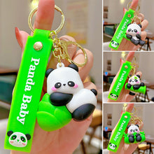 Load image into Gallery viewer, Car Key Chain Pendant Cartoon Pandas Pendant Keychain Delicate Simple Key Chain for Girls Couple Bag Gifts