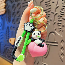Load image into Gallery viewer, Car Key Chain Pendant Cartoon Pandas Pendant Keychain Delicate Simple Key Chain for Girls Couple Bag Gifts