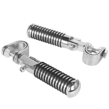 Load image into Gallery viewer, Pair Universal Foldable Aluminum Alloy Motorcycle Footpeg Anti-skid Surface Press Code Bracket Foot Pedal for Bike Modification