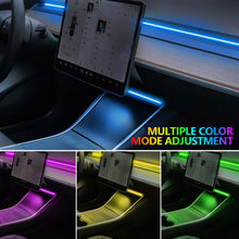 Load image into Gallery viewer, 110cm 30cm Car Ambient Lights USB APP Control Remote LED Interior RGB Symphony Atmosphere Lamp for Tesla Model 3 Y