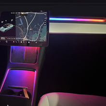Load image into Gallery viewer, 110cm 30cm Car Ambient Lights USB APP Control Remote LED Interior RGB Symphony Atmosphere Lamp for Tesla Model 3 Y