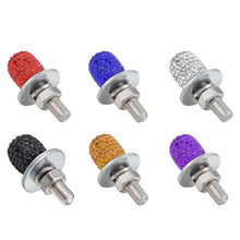 Load image into Gallery viewer, 1PC CNC M6 Motorcycle License Plate Diamond Screw Cover Shell Holes Plate Scooter Accessories for Electric Motorcycle Part