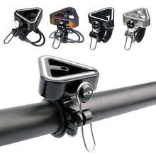 Load image into Gallery viewer, Bicycle Aluminum Alloy Triangle Bell Lightweight High-Decibel Safety Warning Horn Rubber Band/Clip Ring Fixed Cycling Supplies
