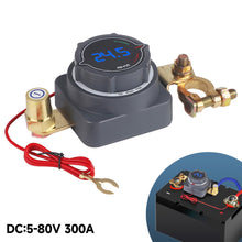 Load image into Gallery viewer, 12/24V 300A Digital Display Battery Disconnect Switch High Current Rotary Knob for Car Truck Yacht Power Protection Safety Cut Off Device